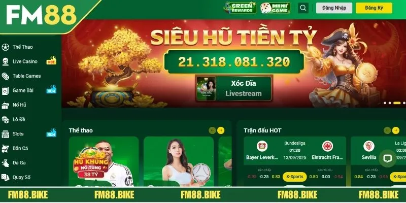 Nổ hũ FM88 sảnh game hàng đầu năm 2025 
